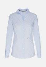 Kelchkragenbluse Streifen in Hellblau |  Seidensticker Onlineshop