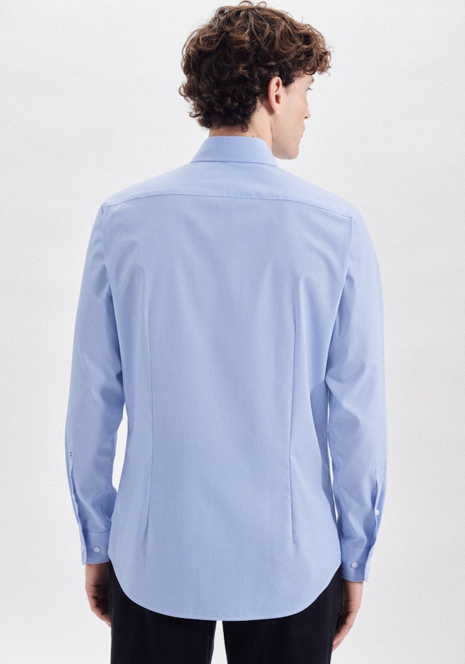 Shaped Business Hemd Karo in Hellblau | Seidensticker Onlineshop