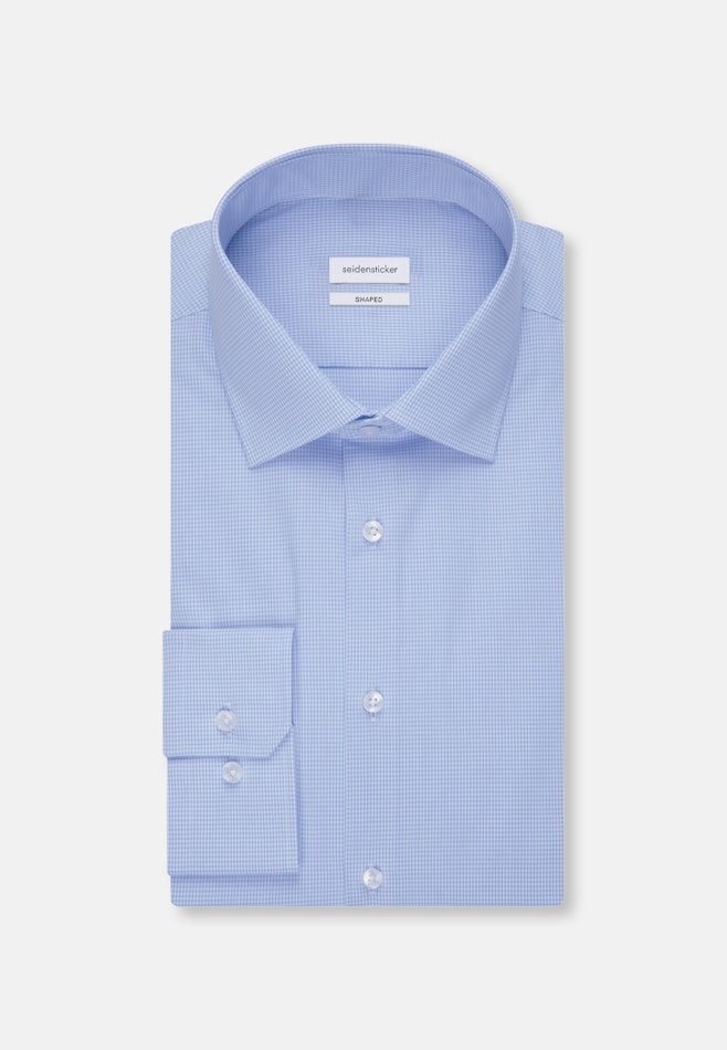 Shaped Business Hemd Karo in Hellblau | Seidensticker Onlineshop