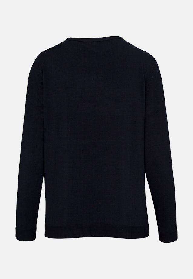 Regular Pullover Uni in Dunkelblau |  Seidensticker Onlineshop