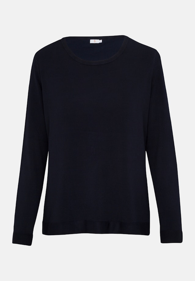 Regular Pullover Uni in Dunkelblau |  Seidensticker Onlineshop