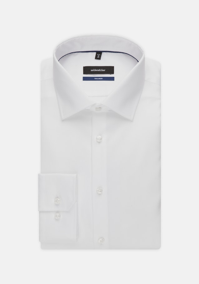 Non-iron Twill Business Shirt in Shaped with Kent-Collar in White |  Seidensticker Onlineshop