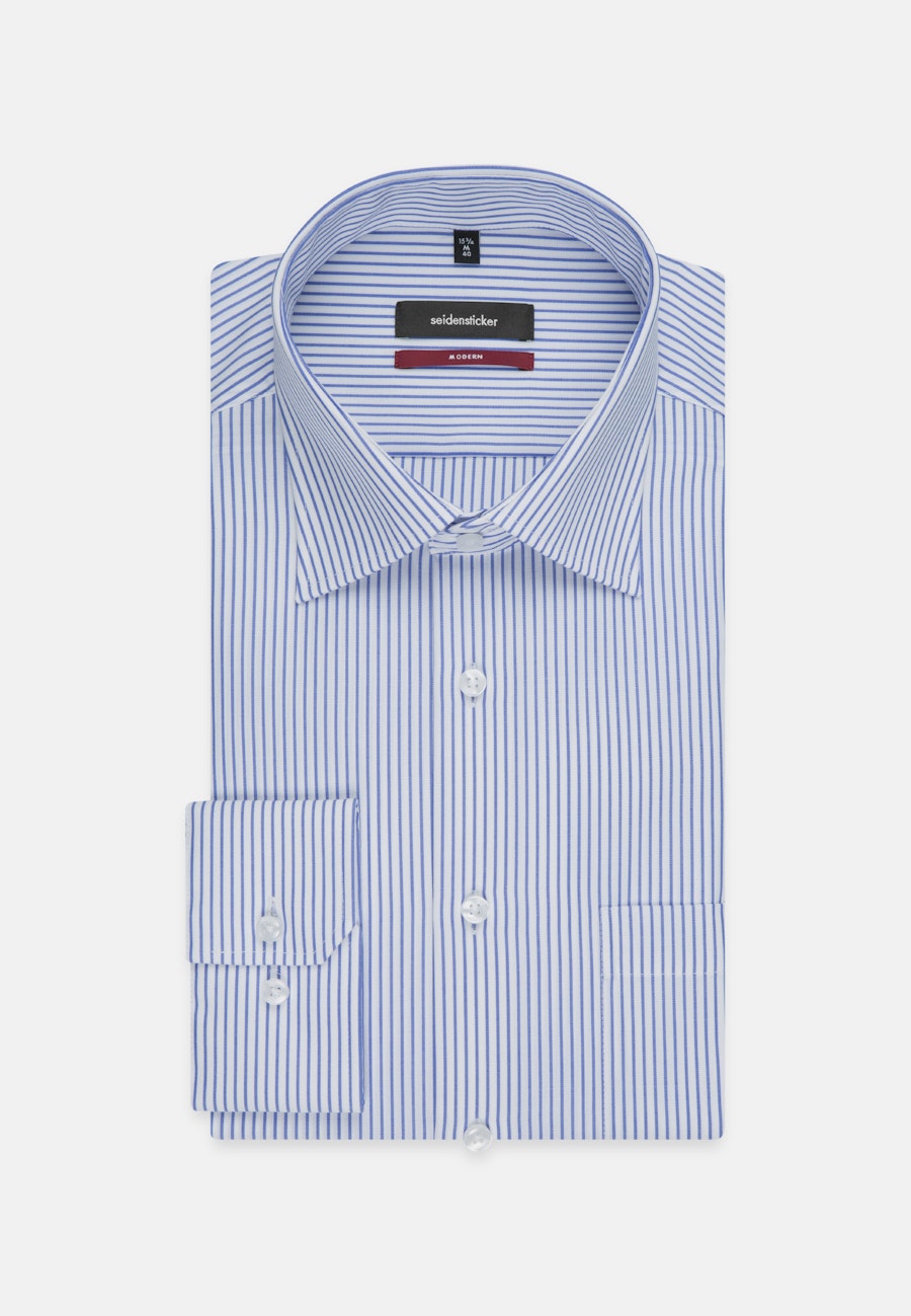 Bügelfreies Popeline Business Hemd in Regular fit mit Kentkragen und extra langem Arm in Hellblau |  Seidensticker Onlineshop