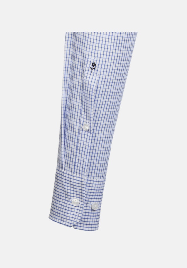 Non-iron Poplin Business Shirt in Regular with Kent-Collar and extra long sleeve in Medium Blue |  Seidensticker Onlineshop