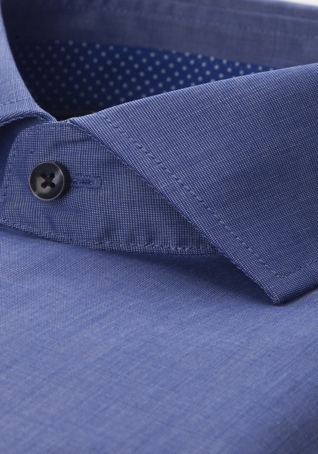 Bügelfreies Fil a fil Business Hemd in Regular mit Kentkragen in Mittelblau |  Seidensticker Onlineshop