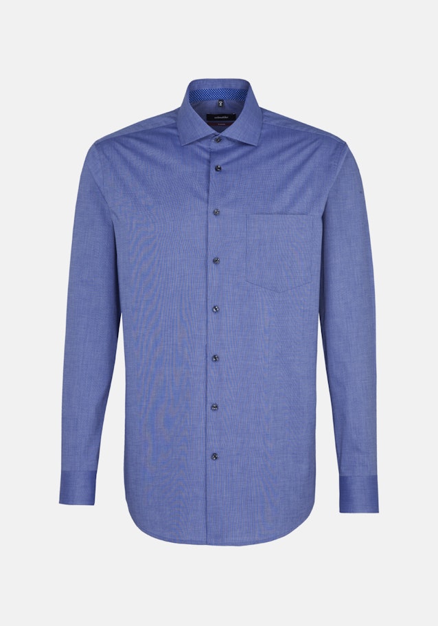 Non-iron Fil a fil Business Shirt in Regular with Kent-Collar in Medium Blue |  Seidensticker Onlineshop
