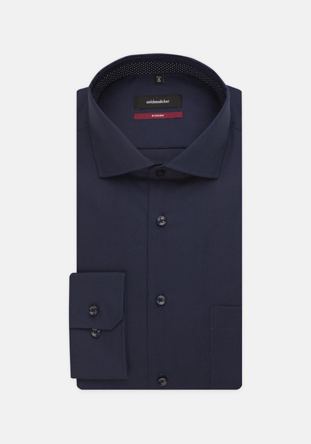 Non-iron Fil a fil Business Shirt in Regular with Kent-Collar in Dark Blue |  Seidensticker Onlineshop