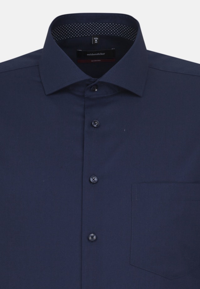 Non-iron Fil a fil Business Shirt in Regular with Kent-Collar in Dark Blue |  Seidensticker Onlineshop