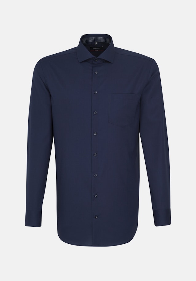 Chemise Business Regular Fil à fil Col Kent in Bleu Foncé |  Seidensticker Onlineshop