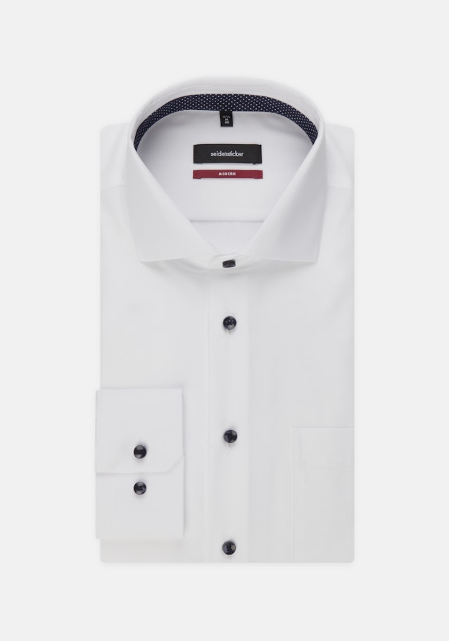 Non-iron Fil a fil Business overhemd in Regular with Kentkraag in Wit |  Seidensticker Onlineshop
