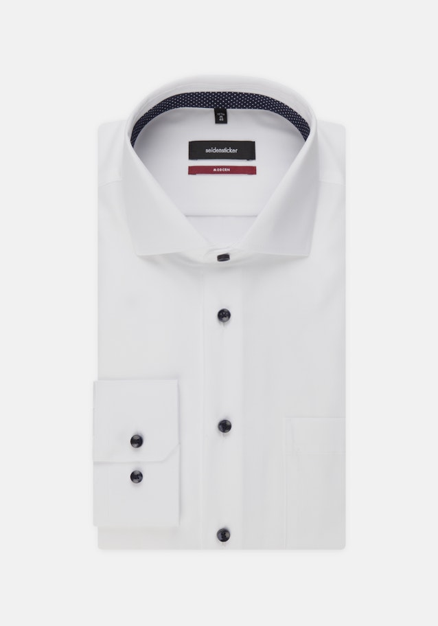 Chemise Business Regular Fil à fil Col Kent in Blanc |  Seidensticker Onlineshop