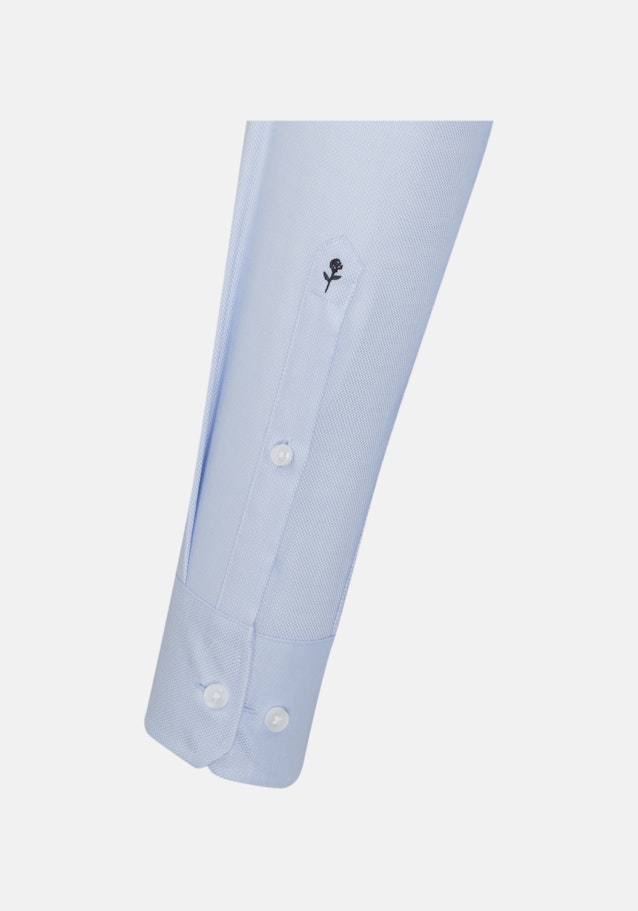 Chemise Business Shaped Structuré Col Kent in Bleu Clair |  Seidensticker Onlineshop