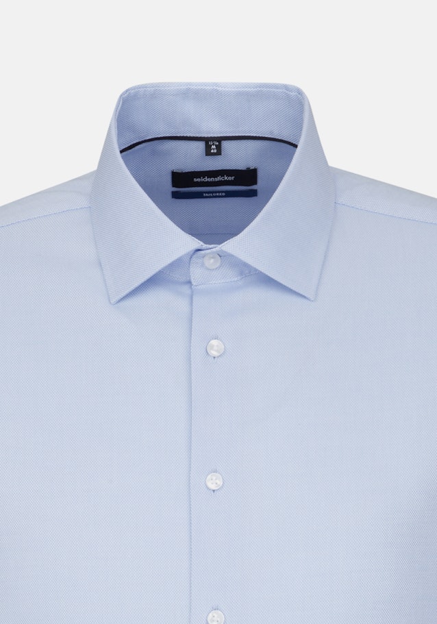 Chemise Business Shaped Structuré Col Kent in Bleu Clair |  Seidensticker Onlineshop