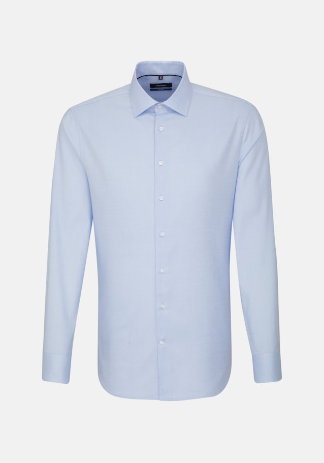 Chemise Business Shaped Structuré Col Kent in Bleu Clair |  Seidensticker Onlineshop