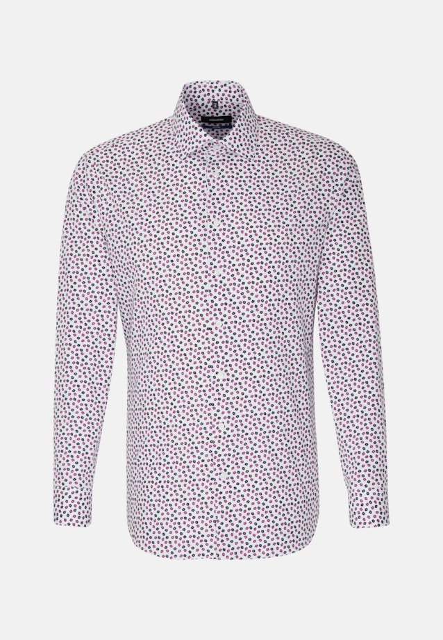 Shaped Business Shirt Print in Purple |  Seidensticker Onlineshop