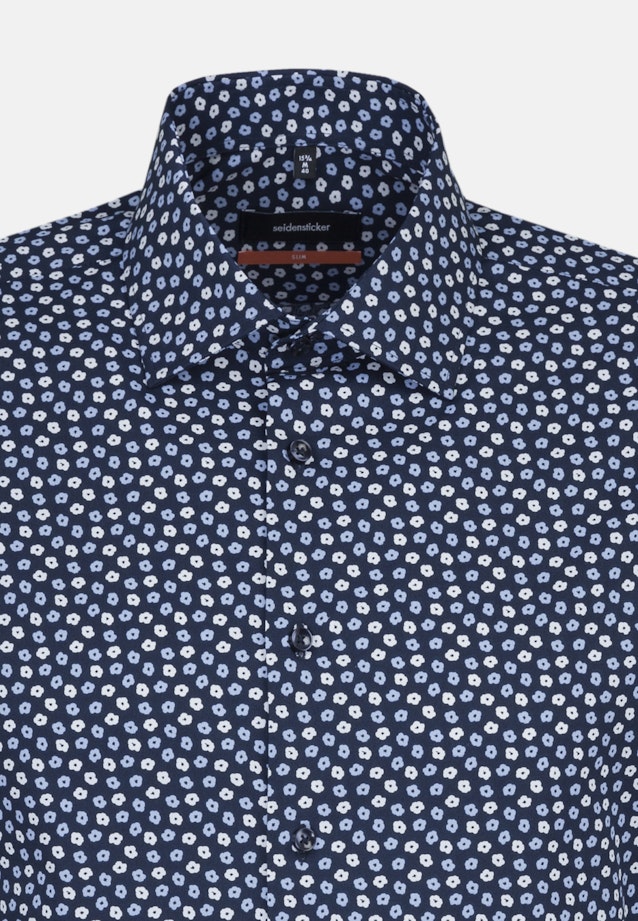 Slim Business Shirt Print in Dark Blue |  Seidensticker Onlineshop