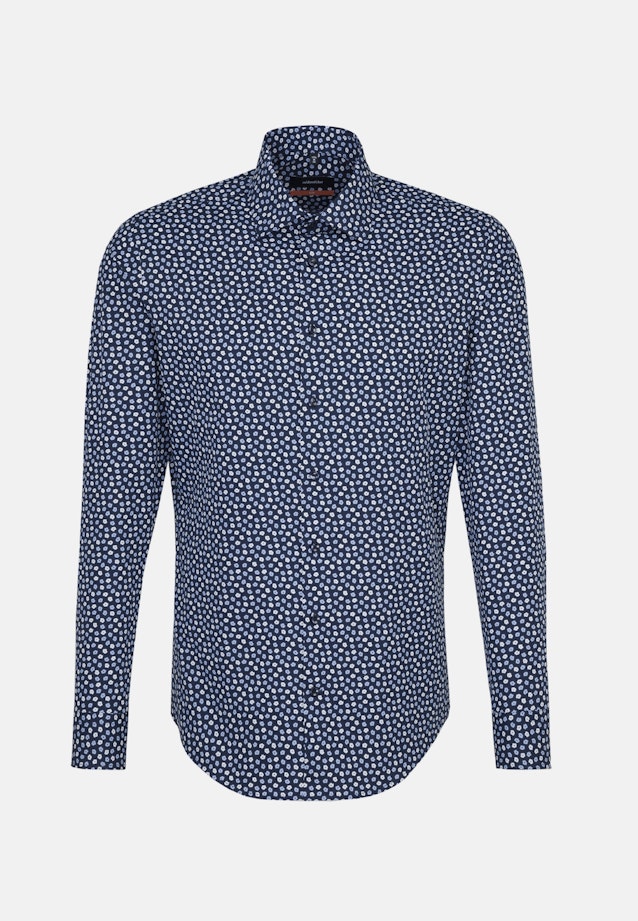 Slim Business Shirt Print in Dark Blue |  Seidensticker Onlineshop