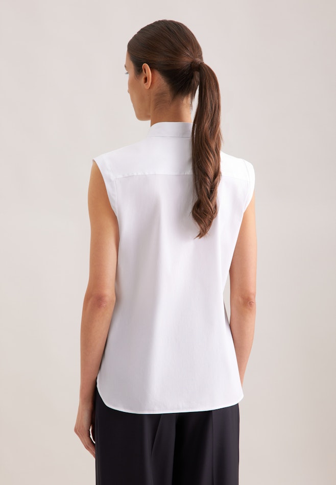 Blusentop mit Stretchanteil slim fit dans Blanc | Boutique en ligne Seidensticker