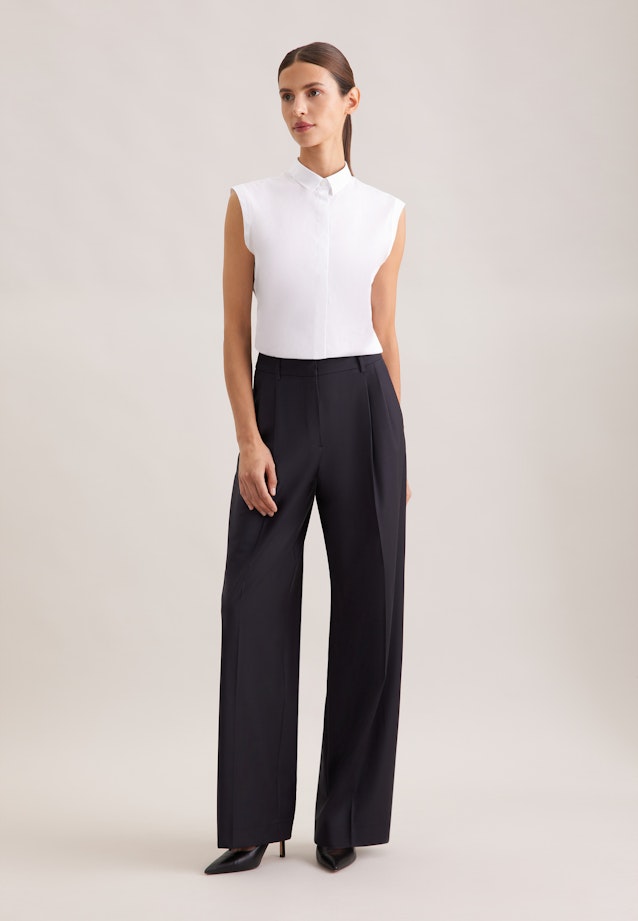 Blusentop mit Stretchanteil slim fit in Weiß |  Seidensticker Onlineshop