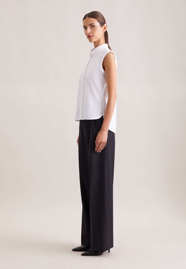 Blusentop mit Stretchanteil slim fit in Weiß |  Seidensticker Onlineshop
