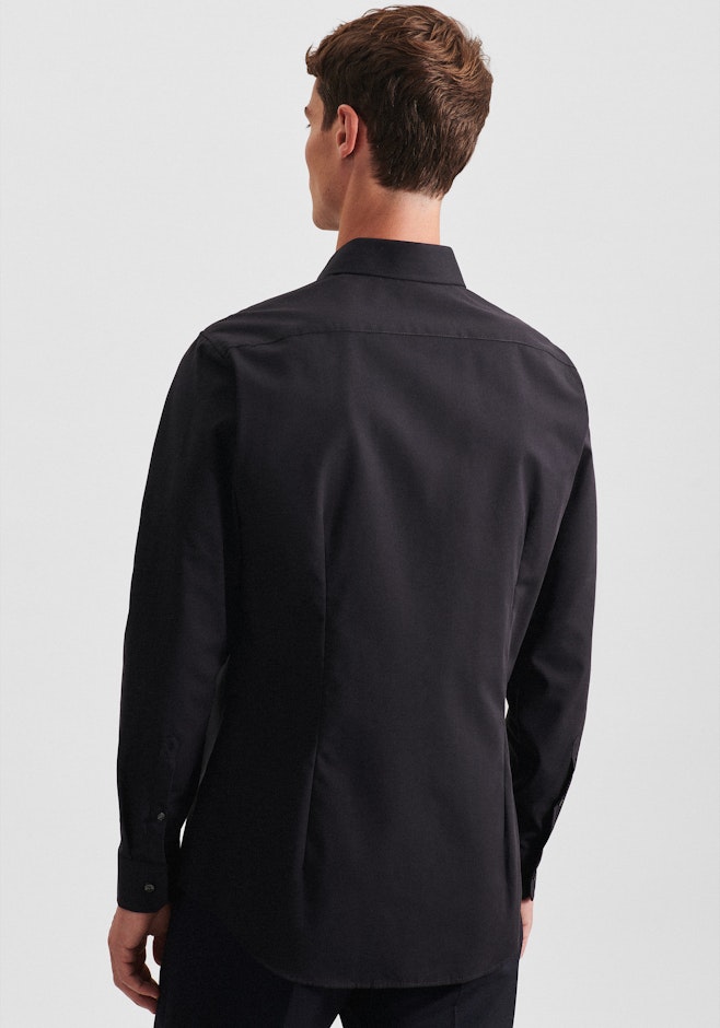 Shaped Business shirt Uni in Black | Seidensticker online shop