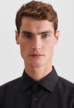Shaped Business Hemd Uni in Schwarz |  Seidensticker Onlineshop