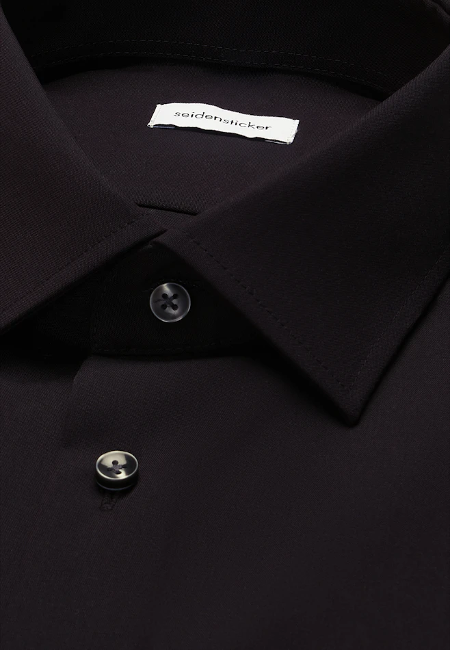 Shaped Business Hemd Uni in Schwarz | Seidensticker Onlineshop