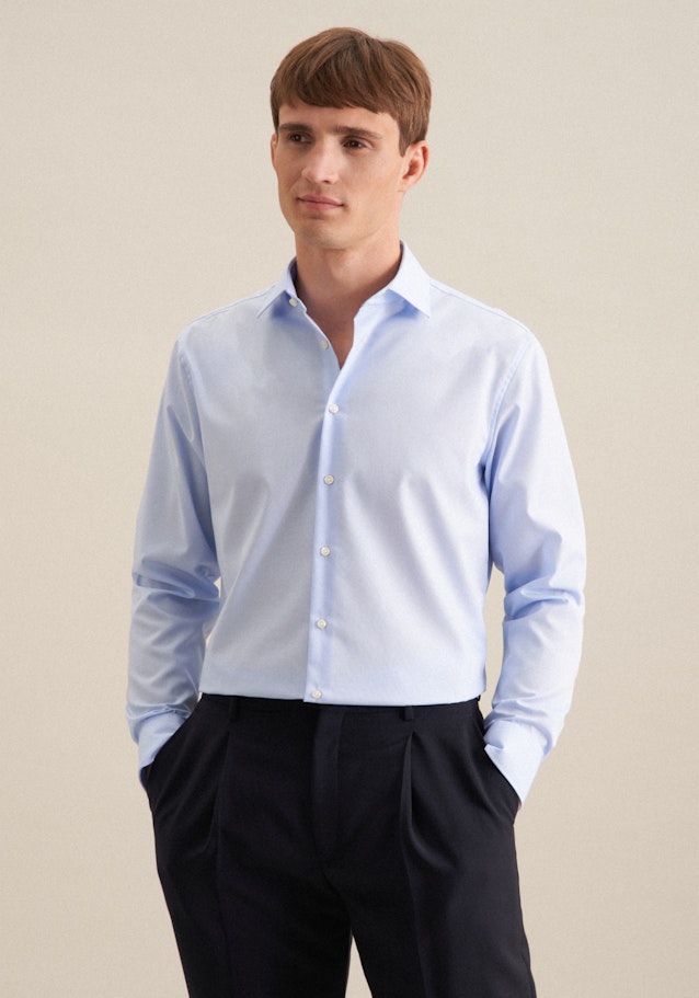 Shaped Chemise d'affaires Uni in Bleu Clair | Seidensticker Onlineshop