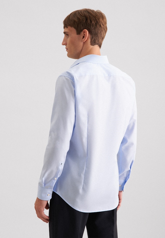 Shaped Business shirt Uni in Medium Blue | Seidensticker online shop