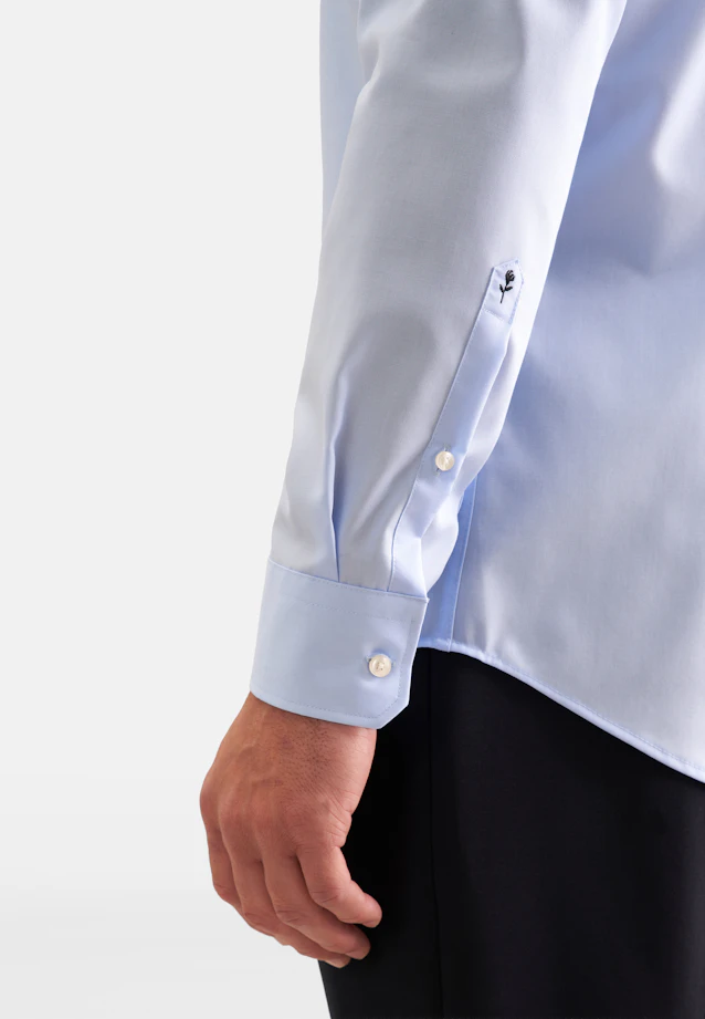Shaped Business shirt Uni in Medium Blue |  Seidensticker Onlineshop