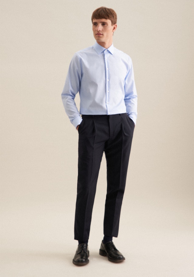 Shaped Chemise d'affaires Uni in Bleu Clair | Seidensticker Onlineshop