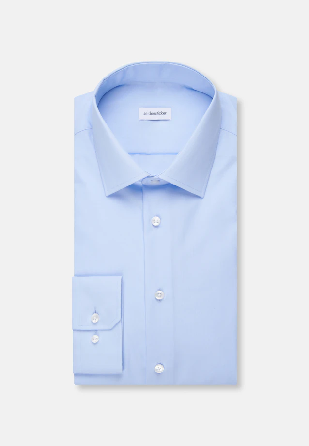 Shaped Business shirt Uni in Medium Blue |  Seidensticker Onlineshop