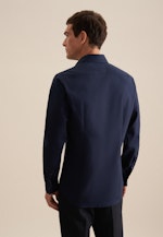 Chemise Business Shaped Popeline Col Kent in Bleu Foncé |  Seidensticker Onlineshop