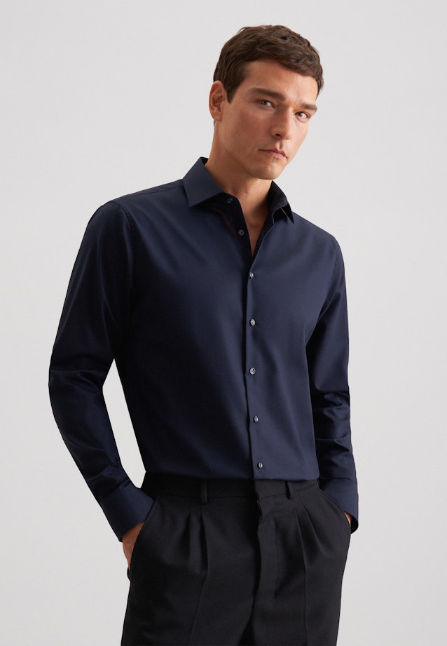 Shaped Chemise d'affaires Uni in Bleu Foncé |  Seidensticker Onlineshop