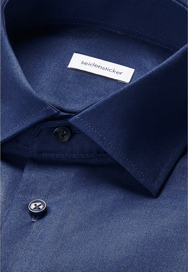 Shaped Business shirt Uni in Dark Blue | Seidensticker online shop
