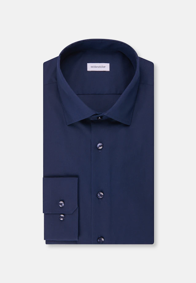 Shaped Business shirt Uni in Dark Blue |  Seidensticker Onlineshop