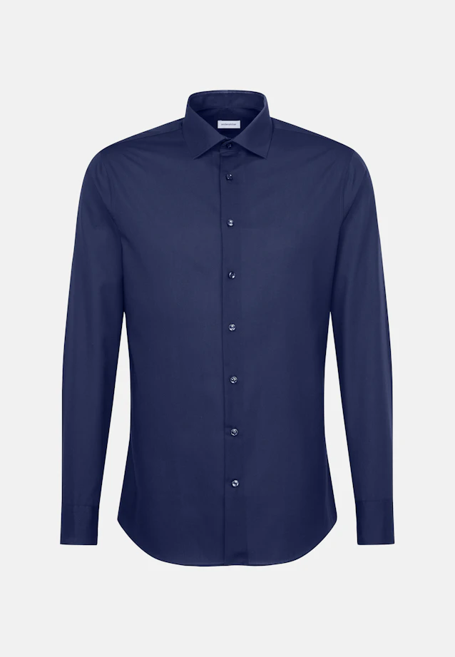 Shaped Business shirt Uni in Dark Blue |  Seidensticker Onlineshop