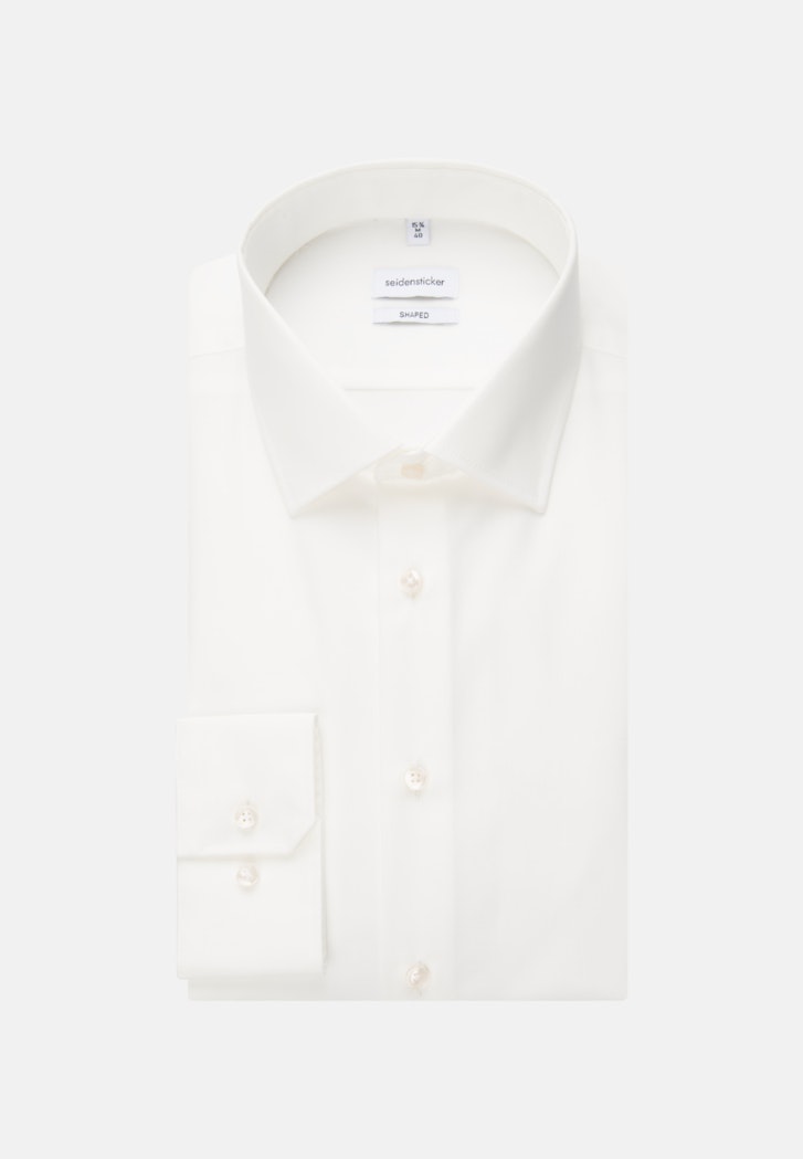 Herren Bügelfreies Popeline Business Hemd in Shaped mit Kentkragen ecru |  Seidensticker | Klassische Hemden