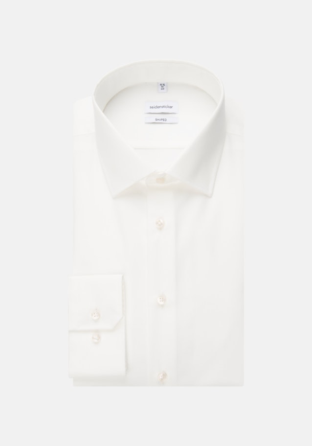 Shaped Chemise d'affaires Uni in Ecru | Seidensticker Onlineshop