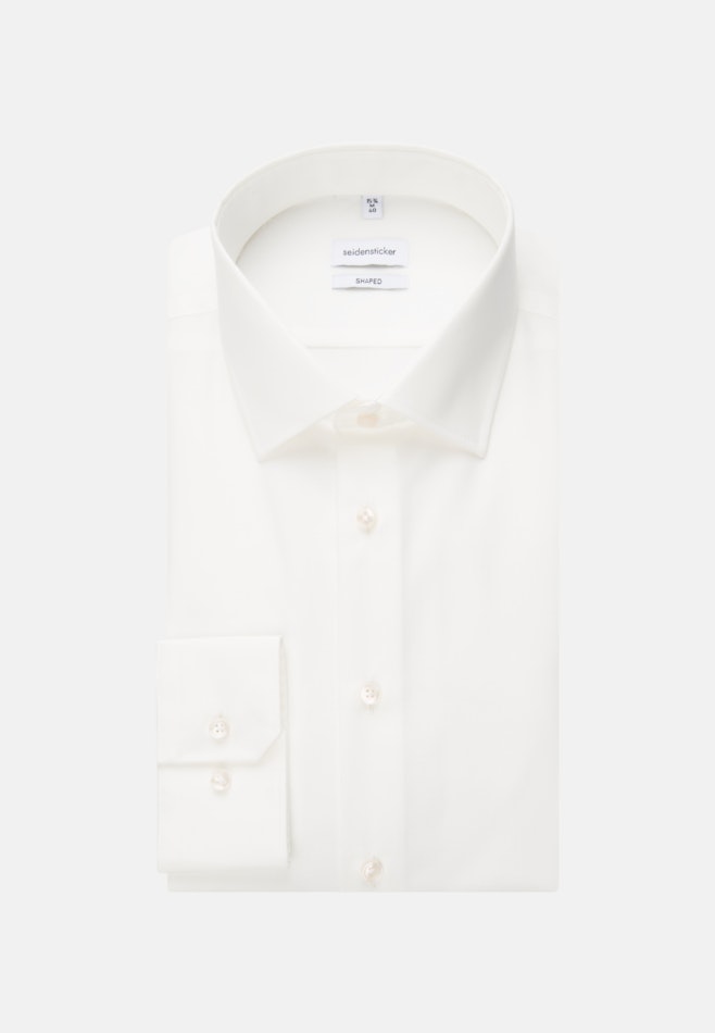 Shaped Business shirt Uni in Ecru | Seidensticker online shop