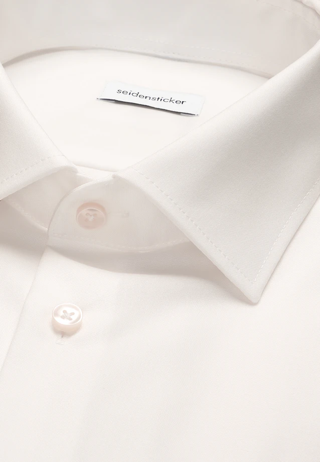 Shaped Business Hemd Uni in Ecru |  Seidensticker Onlineshop