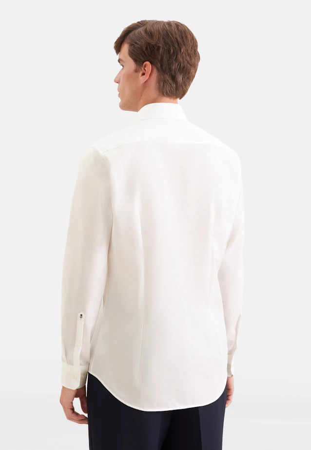 Shaped Business Hemd Uni in Ecru |  Seidensticker Onlineshop