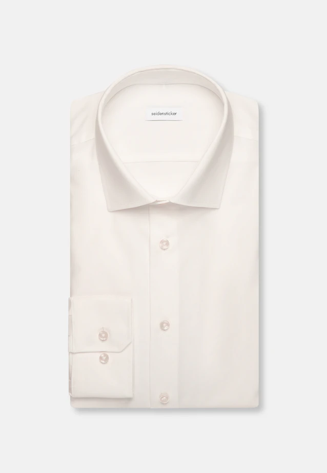 Shaped Business Hemd Uni in Ecru |  Seidensticker Onlineshop