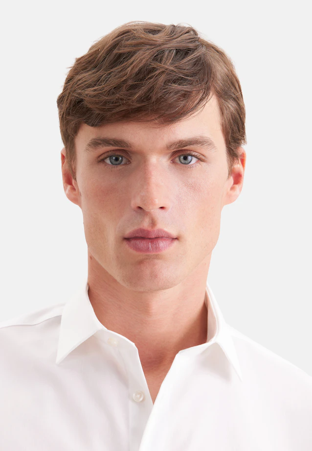 Shaped Business Hemd Uni in Ecru |  Seidensticker Onlineshop