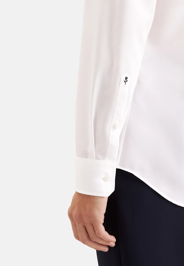 Shaped Business Hemd Uni in Ecru |  Seidensticker Onlineshop