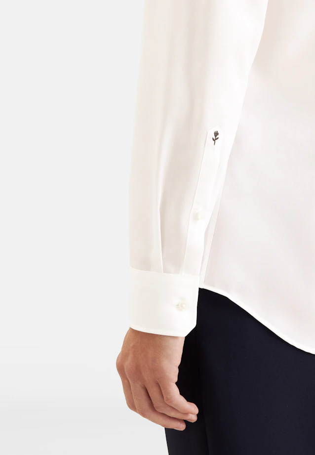 Shaped Business shirt Uni in Ecru |  Seidensticker Onlineshop