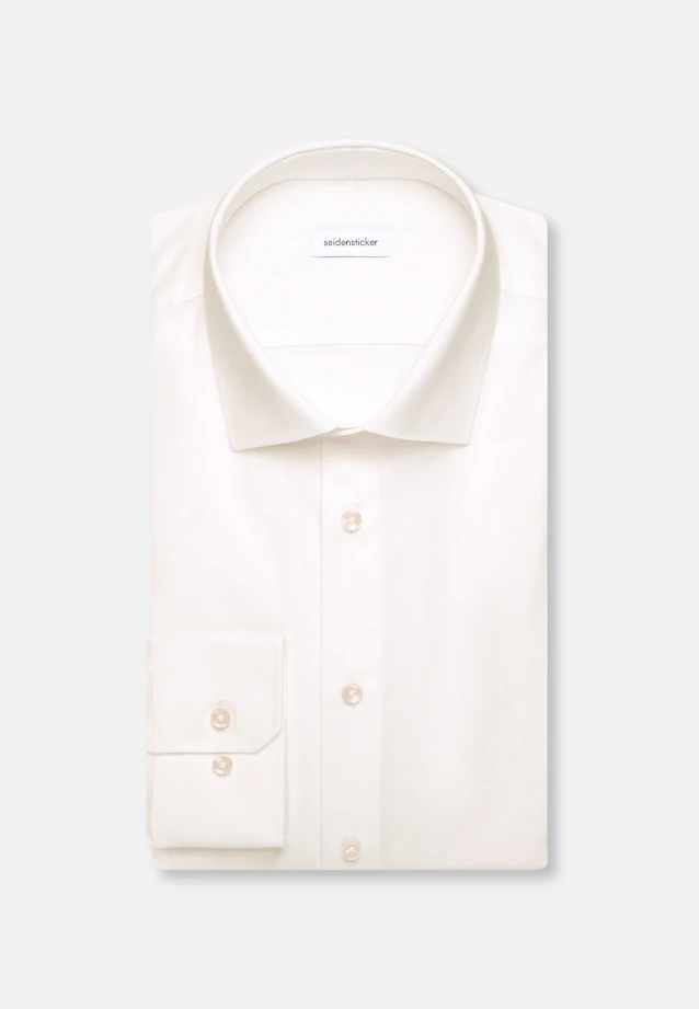 Shaped Chemise d'affaires Uni in Ecru |  Seidensticker Onlineshop