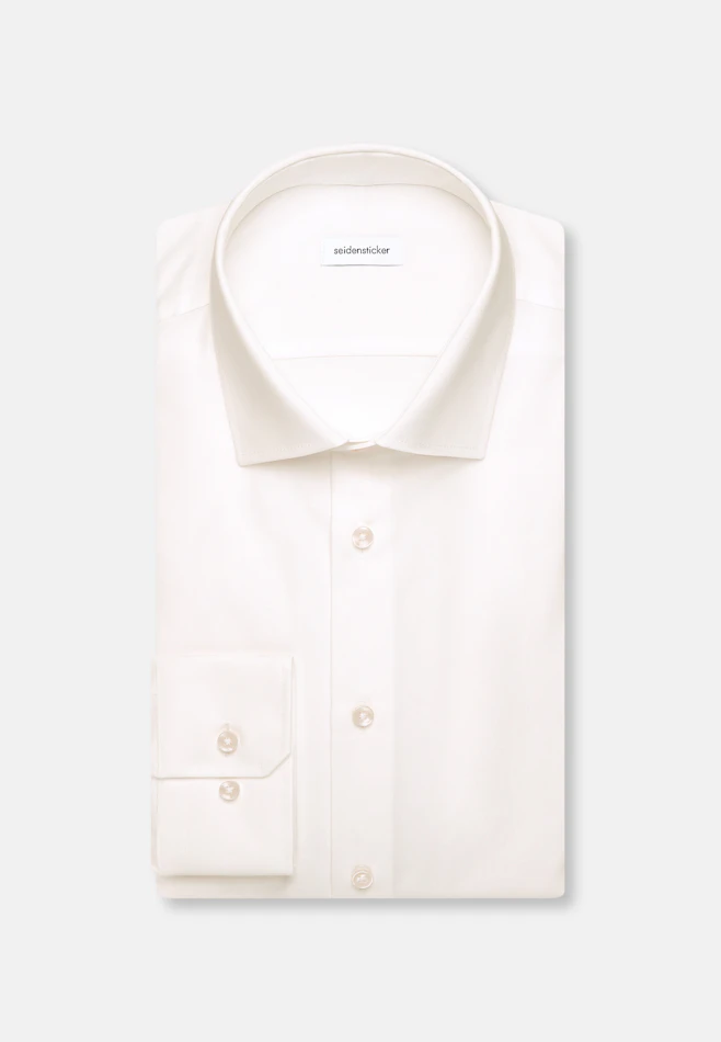 Shaped Business shirt Uni in Ecru | Seidensticker online shop
