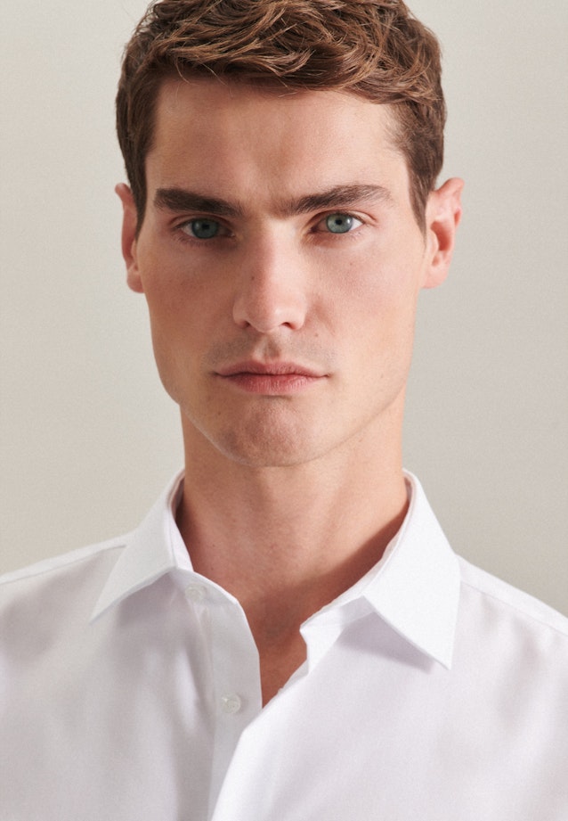 Non-iron Poplin Business Shirt in Shaped with Kent-Collar in White |  Seidensticker Onlineshop