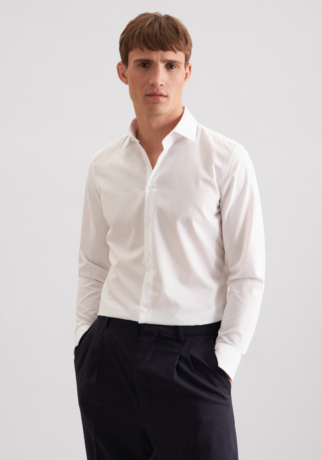 Shaped Business shirt Uni in White | Seidensticker online shop